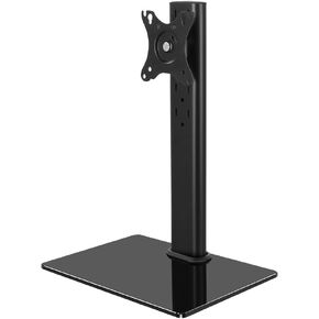 KKTONER Single Computer Monitor Stand Free Standing Desk Vesa Mount for 13 inch to 32 inch Screen Height Adjustable Monitor Mount Swivel Vesa 75 * 75mm/100 * 100mm Hold up 77Lbs