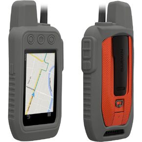 kwmobile Case Compatible with Garmin Alpha 300 / Alpha 200 - GPS Handset Navigation System Soft Silicone Skin Protective Cover - Grey