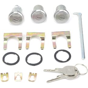 KIMISS Door Lock Kit, Door Lock Repair Kit Door Lock Cylinder and Key 654394765282