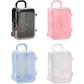 4PCS Mini Plastic Travel Suitcase Candy Box Suit for Doll Wedding Party Decoration,Doll Suitcase, Mini Luggage,suitcase Gift Box