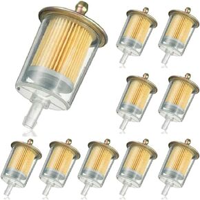 10 Pack 3/8" Universal Fuel Filters Industrial Tractors Cars Trucks Motorcycles gas powered engine Inline Gas Fuel Line
