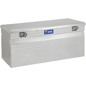 UWS EC20261 صندوق نقل البضائع من الألومنيوم ذو الجدار الثقيل مقاس 48 بوصة، غطاء صلب، فضي