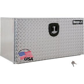 Buyers Products 1706503 Silver Pro Series Aluminum Underbody Truck Box with Diamond Tread Door, 18x18x30 Inches, Durable Vehicle Tool Box for Storage and Organization