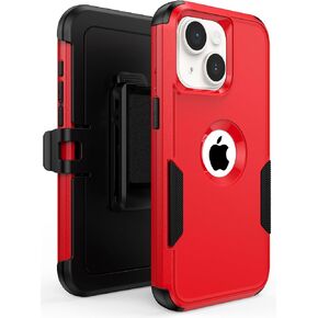 for iPhone 15 Case [Magnetic] [Dropproof] [Rugged & Durable] [2X Screen Protectors + Camera Lens Protector] Heavy Duty Protection Case for iPhone 15 6.1", Black
