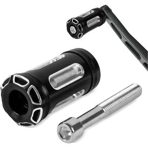 PSLER Motorcycle CNC Retro Refit Foot Shifter Pegs Shift Peg for Dyna Sportster Fatboy Iron 883, Black