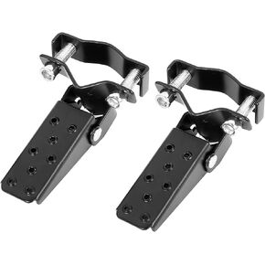 F FIERCE CYCLE 1 Pair 8mm Stainless Steel Universal Motorcycle Folding Rearsets Rear Footrest Footpeg Pedal Peg Bike Bicycle Cycling Black