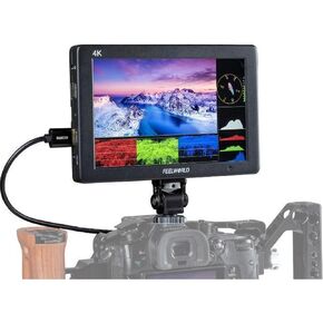 FEELWORLD T7 Plus 7 Inch 3D LUT 4K HDMI Camera Field Monitor Video Assist Full HD 1920x1200 Solid Aluminum Housing DSLR Monitor with Waveform histogram vectorscope Peaking Focus False Colors