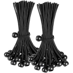 Tarp Bungee Balls 6 inch,Ball Bungee Cord Canopy Tie Down with Ball Heavy Duty for Outdoor Tents, Cargo, Shelter, Gazebo with UV-Resistant (30 PCS)