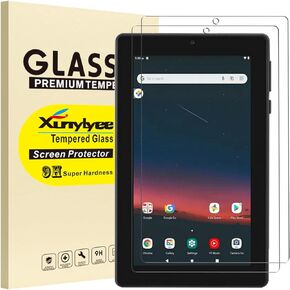 [2 Pack Screen Protector for Onn 7 inch Tablet Gen 3 (2022) / Onn 7 inch Kids Tablet 2022 Bubble Free Tempered Glass Film Easy Installation