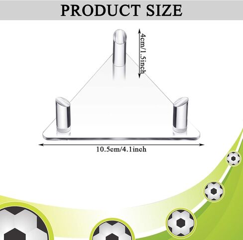 2 قطعة حامل كرة أكريليك، حامل كرة عرض واضح، رفوف تخزين لعرض الكرة الرياضية لكرة السلة وكرة القدم الطائرة وكرة القدم الرجبي in Kuwait