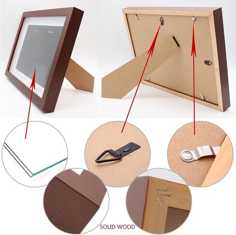 Wooden Medal Display Shadow Box Frame, 2 Medals Display Case for Runners Marathon Soccer Football Gymnastics & All Sports Military Medals Pins Patches Badge Award Insignia (Walnut) in Saudi Arabia