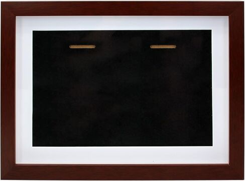 Wooden Medal Display Shadow Box Frame, 2 Medals Display Case for Runners Marathon Soccer Football Gymnastics & All Sports Military Medals Pins Patches Badge Award Insignia (Walnut) in Saudi Arabia