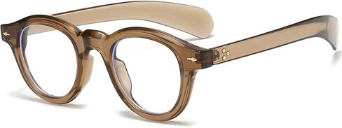 Round Blue Light Blocking Glasses for Men Women Retro Circle Computer Glasses Fashion Thick Frame Eyeglasses in Saudi Arabia