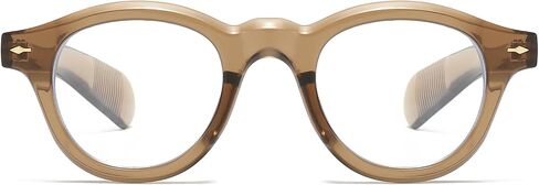 Round Blue Light Blocking Glasses for Men Women Retro Circle Computer Glasses Fashion Thick Frame Eyeglasses in Saudi Arabia