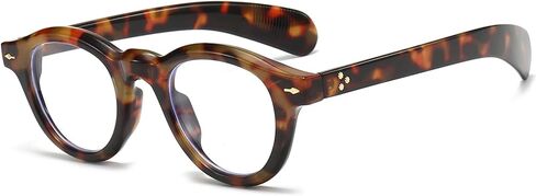 نظارات مستديرة لحجب الضوء الأزرق للرجال والنساء، نظارات كمبيوتر بدائرة كلاسيكية، نظارات عصرية بإطار سميك in Kuwait