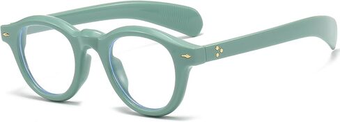 Round Blue Light Blocking Glasses for Men Women Retro Circle Computer Glasses Fashion Thick Frame Eyeglasses in Saudi Arabia