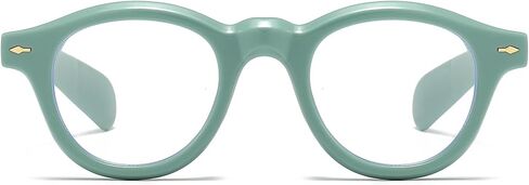 Round Blue Light Blocking Glasses for Men Women Retro Circle Computer Glasses Fashion Thick Frame Eyeglasses in Saudi Arabia