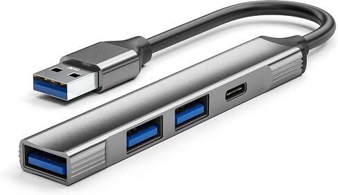 موزع USB بـ 4 منافذ USB موسع USB لأجهزة الكمبيوتر المحمول، وXbox، ومحرك الأقراص المحمول، والأقراص الصلبة، ووحدة التحكم، والطابعة، والكاميرا، ولوحة المفاتيح، والماوس، متوافق مع USB 3.0 وUSB-C in Saudi Arabia