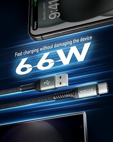 USB C Cable Nylon Braided Coiled 3FT USB A to Type C Charger Cord for Car 66W Fast Charging Cable Compatible with Samsung Galaxy S20 S10 S9 S8 Plus, Note 10 9 8 and Other USB C Devices - 2Pack in Saudi Arabia