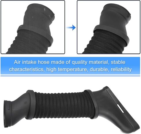 Uxcell زوج واحد من خرطوم دخول الهواء للسيارة لسيارة Mercedes Benz E550 E63 No.A2780902082/A2780905182 بلاستيك، مطاط أسود in Kuwait