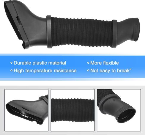 Uxcell زوج واحد من خرطوم دخول الهواء للسيارة لسيارة Mercedes Benz E550 E63 No.A2780902082/A2780905182 بلاستيك، مطاط أسود in Kuwait