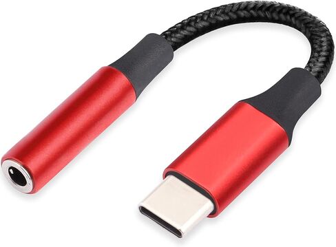 محول مقبس سماعة الرأس USB C ذكر إلى 3.5 مم أنثى، سلك كابل صوت من النوع C إلى Aux متوافق مع Samsung Galaxy S22+ S21 Ultra S20 S10 S9 Note 20 10، Google Pixel 6 Pro/5/4/3/2، أرجواني فاتح in Kuwait