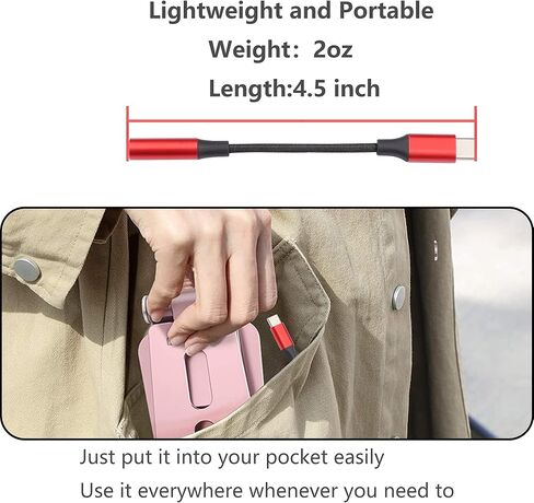 محول مقبس سماعة الرأس USB C ذكر إلى 3.5 مم أنثى، سلك كابل صوت من النوع C إلى Aux متوافق مع Samsung Galaxy S22+ S21 Ultra S20 S10 S9 Note 20 10، Google Pixel 6 Pro/5/4/3/2، أرجواني فاتح in Kuwait