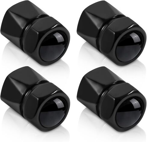 Metal Auto Tire Valve Stem Compatible with Cadillac CT6 XT5 CTS XTS SRX ATS DTS STS Trim Accessories 4pcs Black in Saudi Arabia