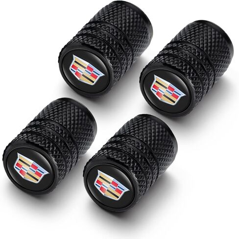Metal Auto Tire Valve Stem Compatible with Cadillac CT6 XT5 CTS XTS SRX ATS DTS STS Trim Accessories 4pcs Black in Saudi Arabia