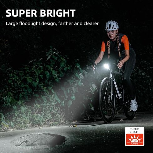 ROCKBROS Bike Light 1500 Lumens Bike Lights for Night Riding Bike Headlight 5000mAh USB-C Rechargeable IPX6 Waterproof Bike Front Light Compatible with Garmin/GoPro/Bike Computer Mount in Saudi Arabia