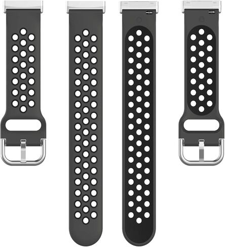 Silicone Sport Band Compatible with Fitbit Versa 3/Versa 4/Sense 2/Sense Smartwatch Breathable Rubber Replacement Watch Wristbands Strap in Saudi Arabia