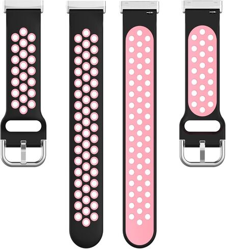 Silicone Sport Band Compatible with Fitbit Versa 3/Versa 4/Sense 2/Sense Smartwatch Breathable Rubber Replacement Watch Wristbands Strap in Saudi Arabia