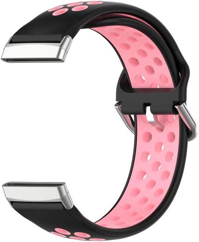 Silicone Sport Band Compatible with Fitbit Versa 3/Versa 4/Sense 2/Sense Smartwatch Breathable Rubber Replacement Watch Wristbands Strap in Saudi Arabia