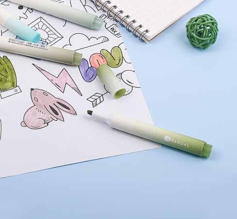 أقلام تمييز متدرجة الألوان HP7256، أقلام تحديد ذات طرف إزميل، لملاحظات الكتاب المقدس اليومية، ألوان متنوعة، 4 عبوات (HP7256C 4 ألوان) in Kuwait