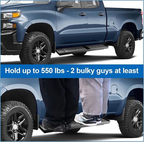 ألواح تشغيل من الفولاذ المقاوم للصدأ مقاس 6 بوصات متوافقة مع 19-23 Chevy Silverado/GMC Sierra 1500، 20-23 Silverado/Sierra 2500/3500 كابينة عادية، خطوات جانبية لسيارة Chevy Silverado Regular Cab in Saudi Arabia