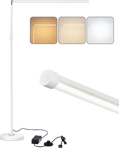 LED Floor Lamp for Living Room,Full Spectrum LED Modern Floor Lamp with Adjustable Brightness, Standing Lamp with Button, Dimmable Reading Floor Lights in Saudi Arabia