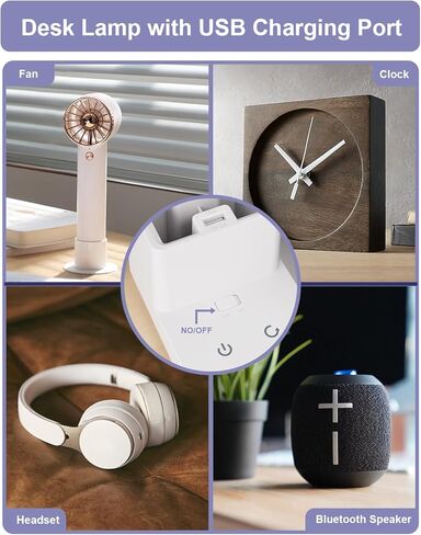 مصباح مكتب Sailstar مع منفذ شحن USB لشاحن لاسلكي، مصابيح مكتب LED للمكتب المنزلي، 800 لومن 3 أوضاع إضاءة حامل قلم قابل للتعتيم 360 درجة معقوفة، ضوء مكتب للعناية بالعين لغرفة النوم الجامعية، أسود in Kuwait