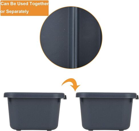 مجموعة من 24 صينية تنظيم أدراج مكتب متشابكة، أدراج بلاستيكية، فواصل، صناديق تخزين للحمام، المكتب، المطبخ، غرفة النوم، المكياج (رمادي) in Kuwait