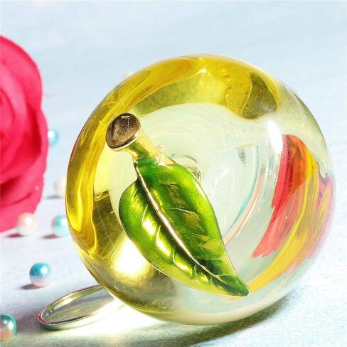 Waltz&F Crystal Apple Paperweight Craft Decoration (yellow) in Saudi Arabia