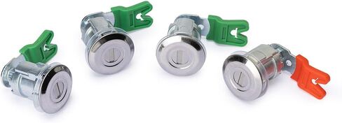 أسطوانة قفل باب مفتاح الإشعال مع مفاتيح متوافقة مع 1997-2018 Ford Econoline Van E-150 E-250 E-350 Van Replace # 703369، 597638، 707624، DL5886 (بدون رقاقة) in Kuwait