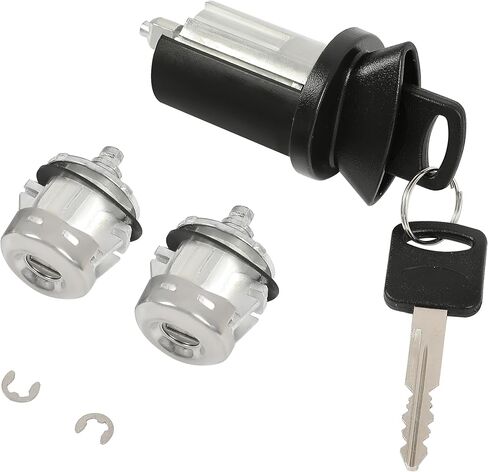 KUAFU اسطوانة قفل الإشعال ومجموعة اسطوانة قفل الباب متوافقة مع 1998-2019 Ford F-250 F-350 F-450 F-550 E-150 E-250 E-350 E-450 Excursion Crown Victoria Explorer Sport الألومنيوم والبلاستيك in Saudi Arabia
