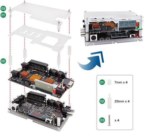XBERSTAR OSSC Add-On Board with OSSC Open Source Scan Converter for NTSC PAL Retro Game (Transparent) in Saudi Arabia