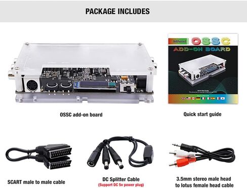 XBERSTAR OSSC Add-On Board with OSSC Open Source Scan Converter for NTSC PAL Retro Game (Transparent) in Saudi Arabia