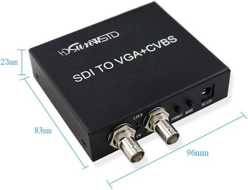 محول SDI (SD-SDI/HD-SDI/3G-SDI) إلى VGA+CVBS/AV+SDI يدعم 1080P للشاشة/الكاميرا/العرض مع محول الطاقة الأمريكي in Saudi Arabia