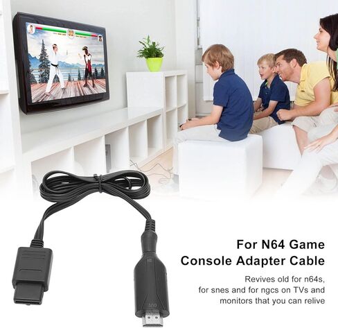 كابل PUSOKEI N64/NGC/SNES إلى HDMI، محول فيديو عالي الدقة 1080P HD لوحدة التحكم في الألعاب، التوصيل والتشغيل 3 أوضاع عرض مع سلك طاقة لشاشة التلفزيون in Kuwait