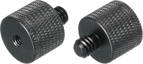 MECCANIXITY Mic Stand Adapter M5 Female to 1/4 Male Camera Screw Thread Adapter for Microphone Tripod Stand Black 2 Pack in Kuwait
