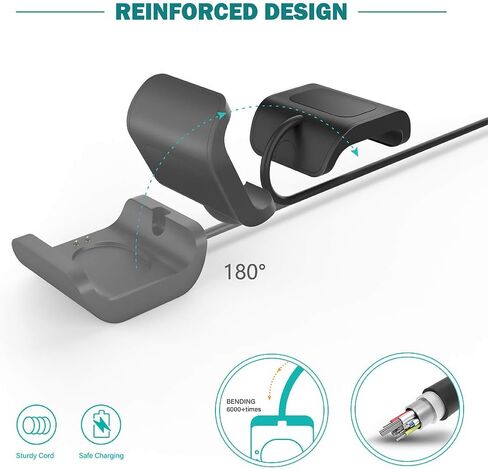 TUSITA Charger Compatible with Xiaomi Huami Amazfit Bip S / 1S / A1805 / A1916 - USB Charging Cable 3.3ft 100cm - Smartwatch Accessories in Saudi Arabia