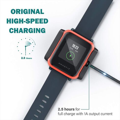 TUSITA Charger Compatible with Xiaomi Huami Amazfit Bip S / 1S / A1805 / A1916 - USB Charging Cable 3.3ft 100cm - Smartwatch Accessories in Saudi Arabia