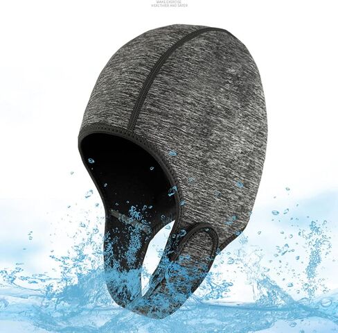 Thermal Swimming Cap, Neoprene Diving Hood Thermal Wetsuit Hood Cap Swim Caps with Chin Straps, Surfing Kayaking Scuba Swimming Caps for Men Women Sailing Water Sports in Saudi Arabia