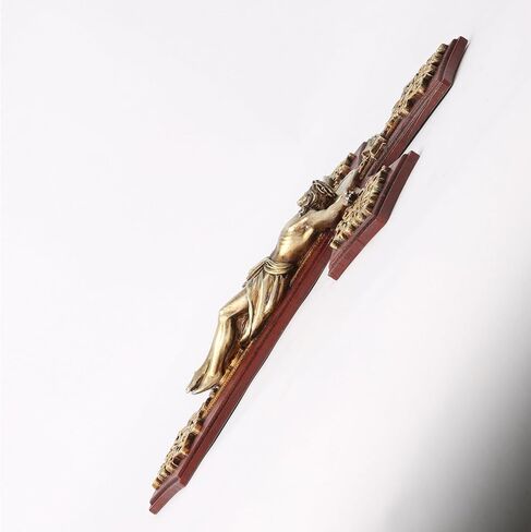 BC Catholic Crucifix Wall Cross, Crucifijo Catolicos, Religious Gift, Prayerful Inspirational Home décor,10.6 inch H, Handmade by Buildclassic in Saudi Arabia